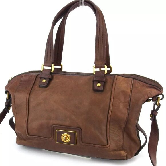 MARC BY MARC JACOBS 2WAY Shoulder Bag Leather Authentic USED E1522